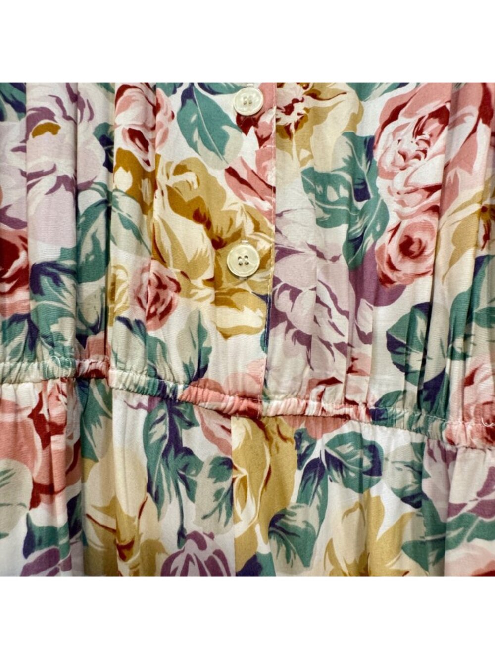 Vintage Garden Cottagecore Maxi Dress Size 10 Carol Anderson 1980s Floral Party - Picture 12 of 13